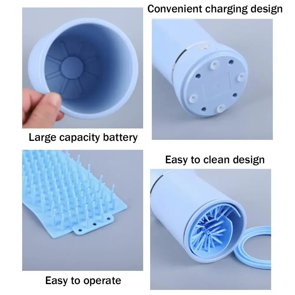Electric Automatic Dog Paw Cleaner and Massager with USB Charging for Small to Large Breeds