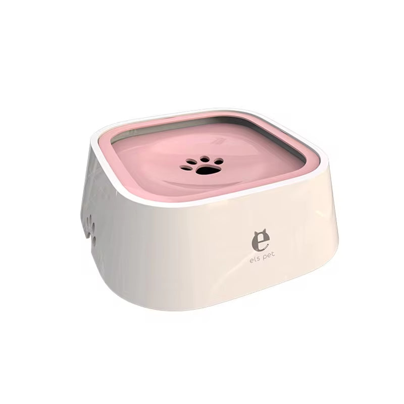 Floating Non-Spill Dog and Cat Water Bowl Dispenser - Anti-Overturn Plastic Design