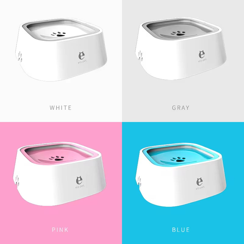 Floating Non-Spill Dog and Cat Water Bowl Dispenser - Anti-Overturn Plastic Design