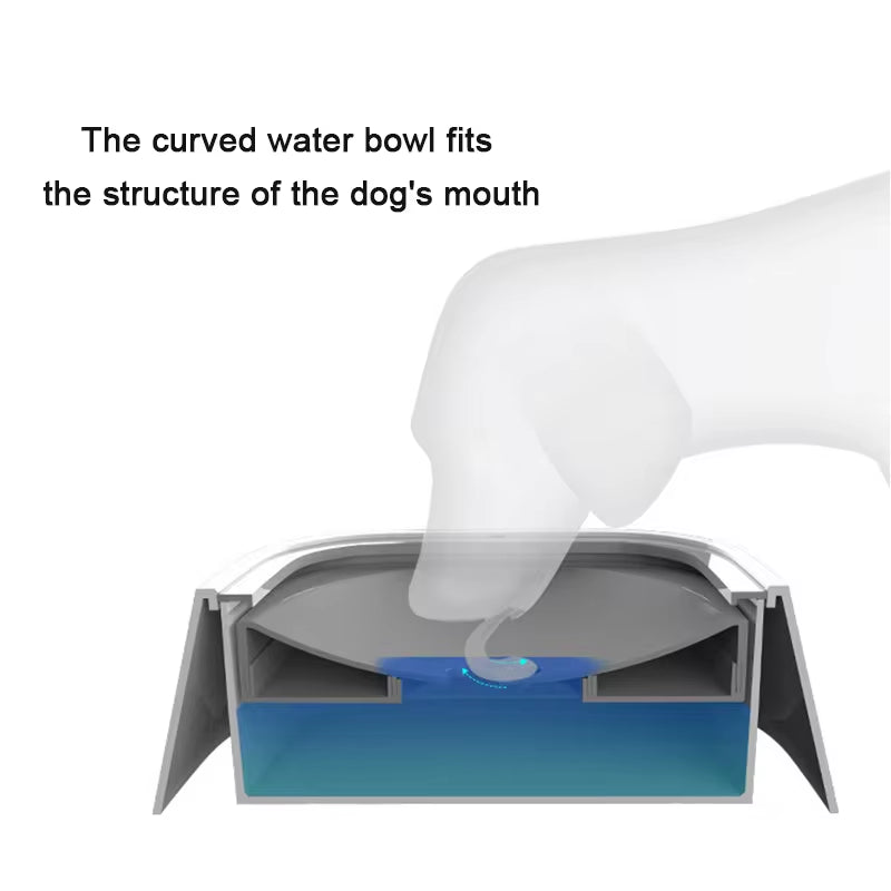 Floating Non-Spill Dog and Cat Water Bowl Dispenser - Anti-Overturn Plastic Design